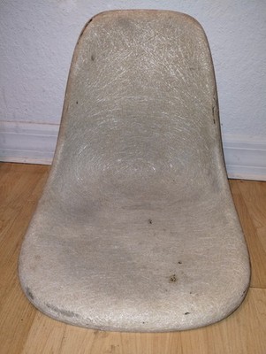 Vintage 1950s Yellow/Fiberglass Herman Miller C Eames Molded Shell Only Chair