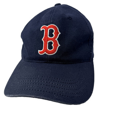 Boston Red Sox Hat Cap Strap Back Mens One Size Navy Blue MLB Baseball