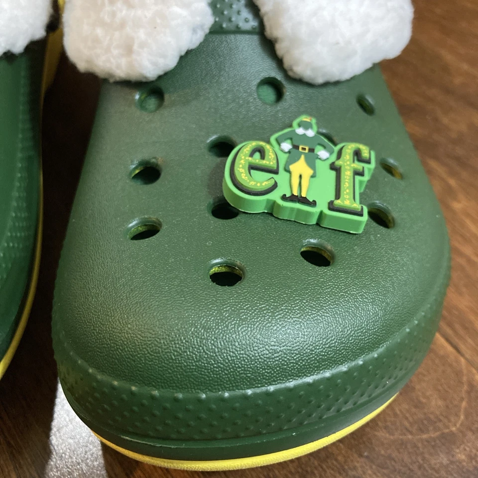 Zuecos clásicos forrados de vellón Buddy the Elf Crocs unisex talla para hombre 6/mujer Foto 4 de 4