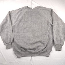 Vintage 70s 80s Tri Blend Crewneck Sweatshirt Made In USA Blank Unknown Brand