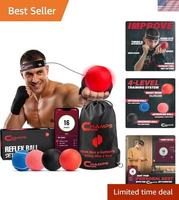 Ultimate Boxing Reflex Ball Set for All Ages: Track Punches & Improve Skills