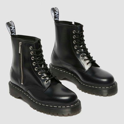 Dr. Martens 1460 Zip Bex White Stitch 8-Loch Stiefel 41098001 SCHWARZ