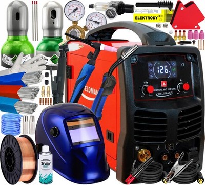 WELDMAN Schweißgerät Plasma 3in1 Kombi MIG/MAG WIG MMA MISTRAL MIG 210 LCD