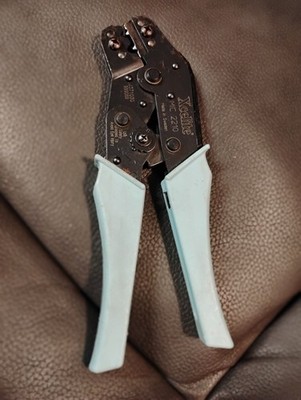 Excelite Mac 2210 Crimping Tool Sky Blue Grip J371030 Made In Sweden