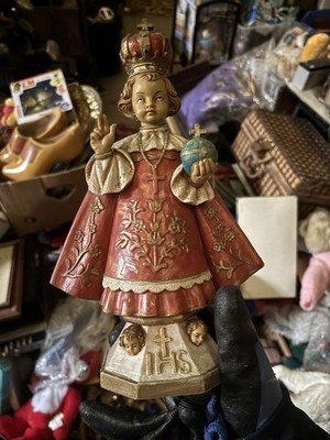 Vintage 1985 Fontanini Depose Jesuskind von Prag religiöse Figur Italien 7 Zoll
