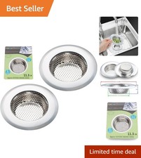 Stainless Steel Kitchen Sink Strainers - 4.5" Micro-perforated Design, 2PCS