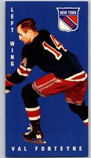 1994 Parkhurst #95 Val Fonteyne New York Rangers 1964 Tall Boys Free Shipping