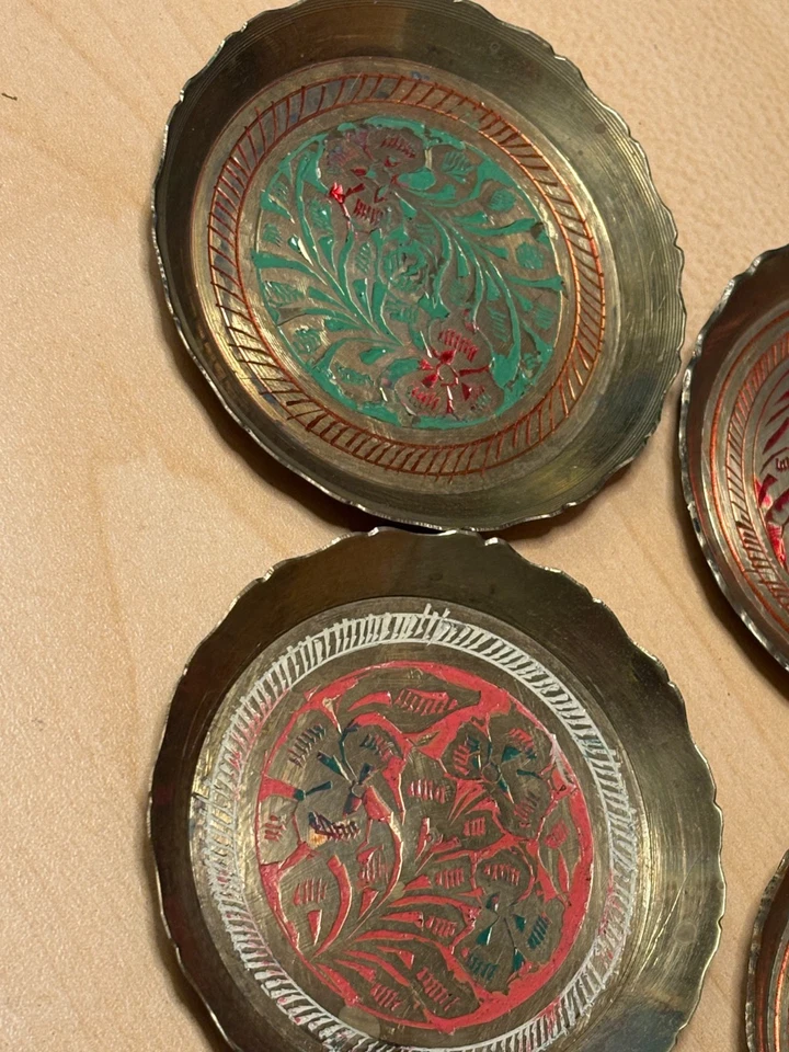 Juego de cuatro placas Cooper turcas vintage Foto 2 de 4