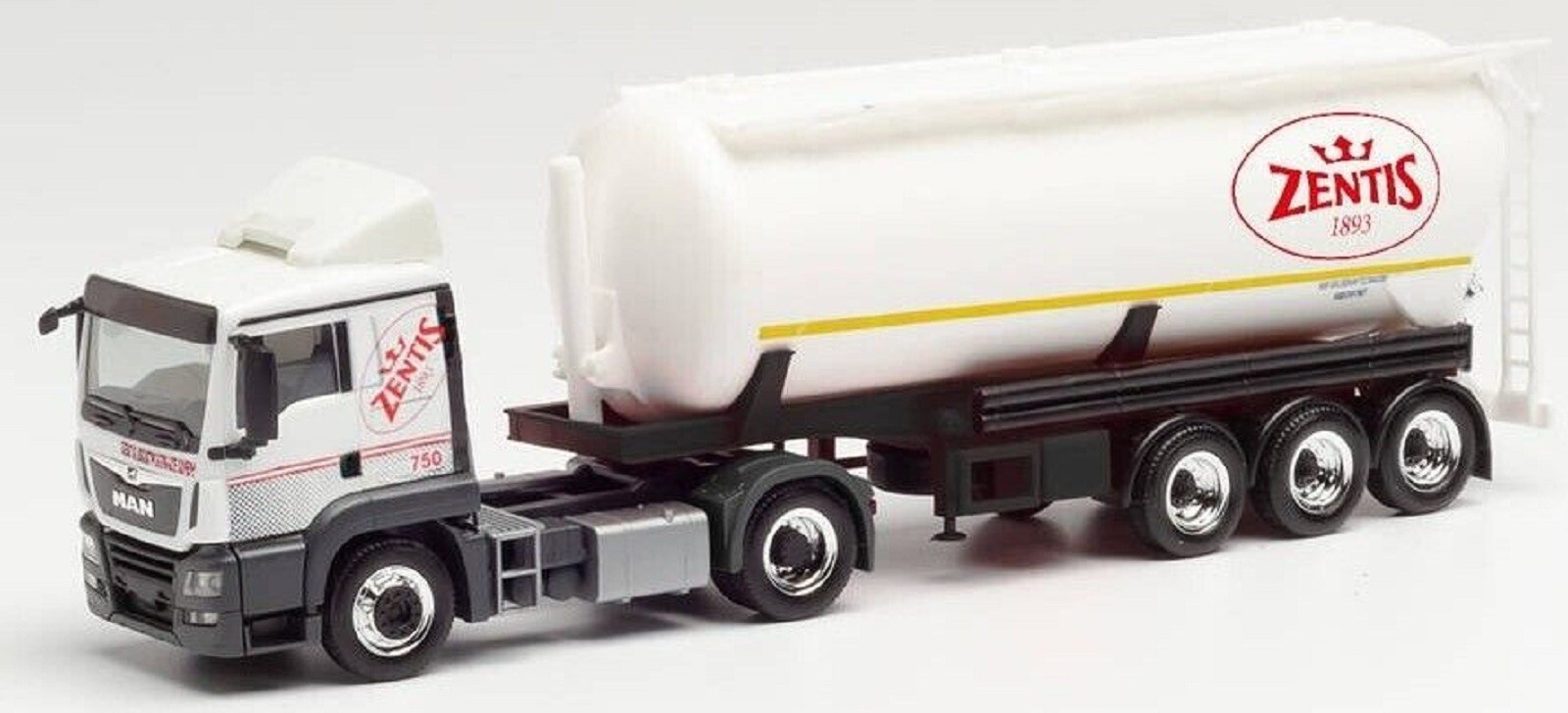 Herpa MAN TGS LX Bulk Silo Semitrailer Zentis (312936)