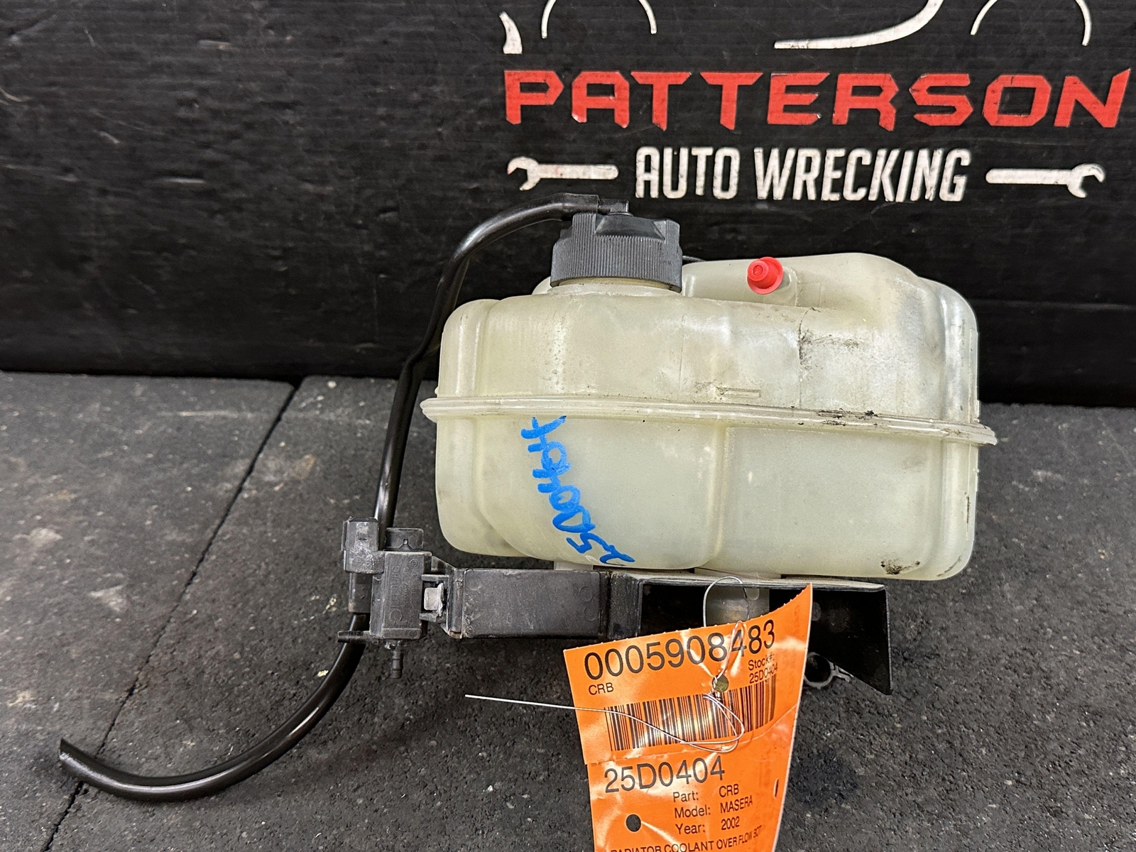 02-06 MASERATI SPYDER RADIATOR COOLANT OVER FLOW BOTTLE RESERVIOR