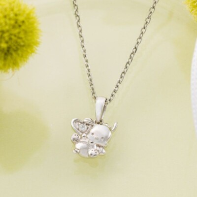 Pochacco Sanrio Characters Silver Necklace SAPOC-N001RD