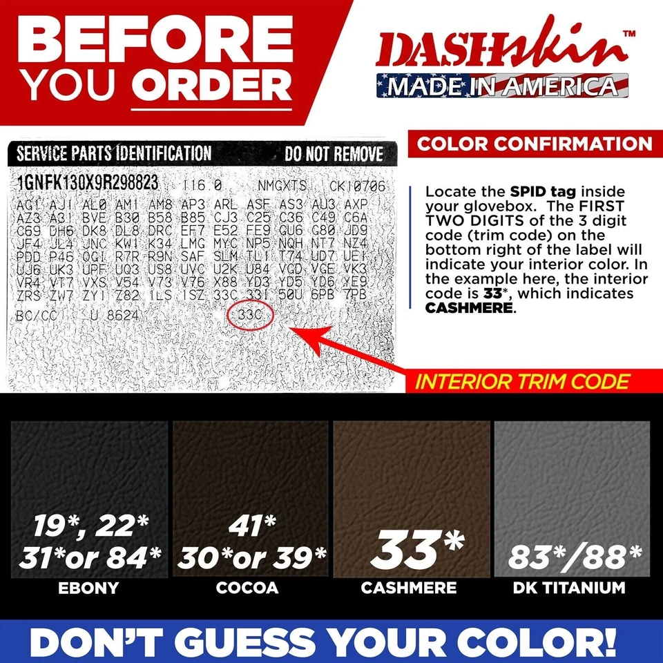 DashSkin Dash Cover for 07-14 GM SUVs Without Center Speaker in Dark Titanium - Image 2 of 4