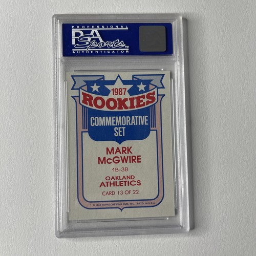 1988 Topps Glossy Mark McGwire Rookies 1987 #13 Athletics PSA 7 NM - Picture 4 of 6