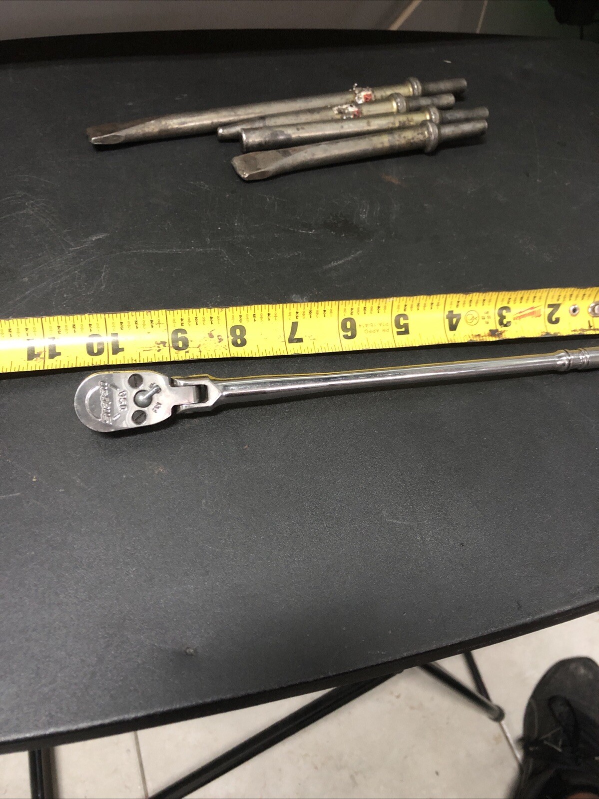 snap on tools long handle 1/4 ratchet flex head chrome new TLLF72 eBay
