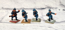 4x Vintage Miniature Figures Lead Toy Soldiers WWII Painted Army Men