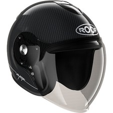 ROOF Semi-Jet Helm VOYAGER CARBON glossy schwarz mit 50% Visier L 60