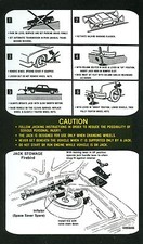 1979 1980 Firebirdtrans Am Jack Instruct Decal With Space Saver Spare