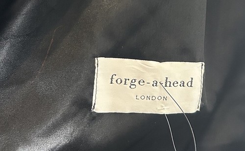 FORGE-A-HEAD Shawl Brown Faux Fur Leopard Print Black Lined - Picture 3 of 7