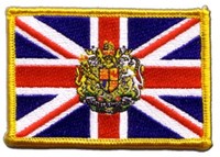 GroßBritannien Mit Wappen AufnäHer Flaggen Fahnen Patch AufbüGler 8X6Cm