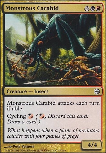 Magic The Gathering Mtg 4x Monstrous Carabid X4 Lp Lp X 4 Playset Alara Reborn Themaiasingers Co Uk