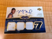 2007-08 UD Premier Morris Almond QUAD JERSEY RELIC AUTO RC /199 JAZZ $$$