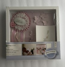 Bravissimo Making Memories Shadow Box Baby Girl Pink Corner Slightly Damaged
