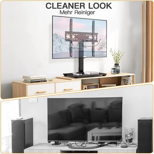 Support TV sur Pied TV Universel pour de 26-55 Pouces Réglable en Hauteur Max - Photo 4/4