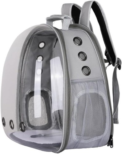 ASTRONAUT WINDOW DOG CAT PET TRAVEL BAG CARRIER BREATHABLE TRANSPARENT BACKPACK - Picture 7 of 8