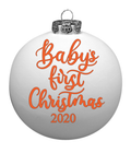 Baby's First Christmas vinyl decal for Christmas Ornament Great gift ...