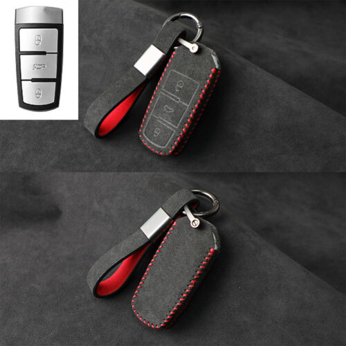 Full Suede Covered Key Fob Remote Protector Holder Cover Case For Volkswagen G - Picture 2 of 9