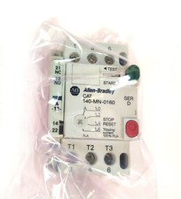 Lot of 6 Allen Bradley 140-MN-0160 ser D Manual Motor Starter 1.6A w 140-A11 Aux