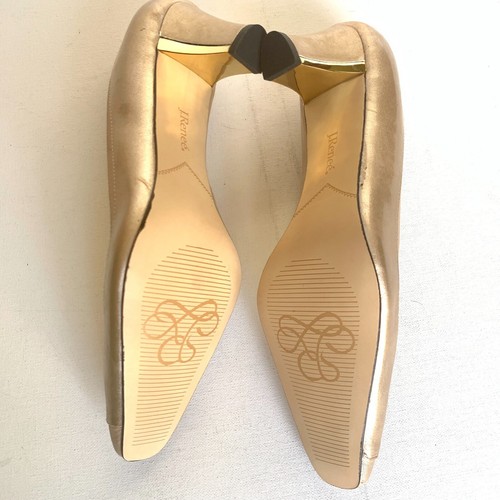 Zapatos de salón J RENEE Felisha charol dorado rubor punta cuadrada - talla 7 estrechos - NUEVOS - Imagen 6 de 7