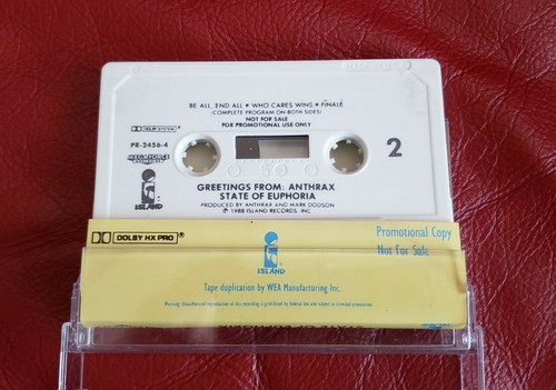 Greetings From: ANTHRAX State Of Euphoria RARE Advance Promo Mosh Tape Cassette - Picture 4 of 4