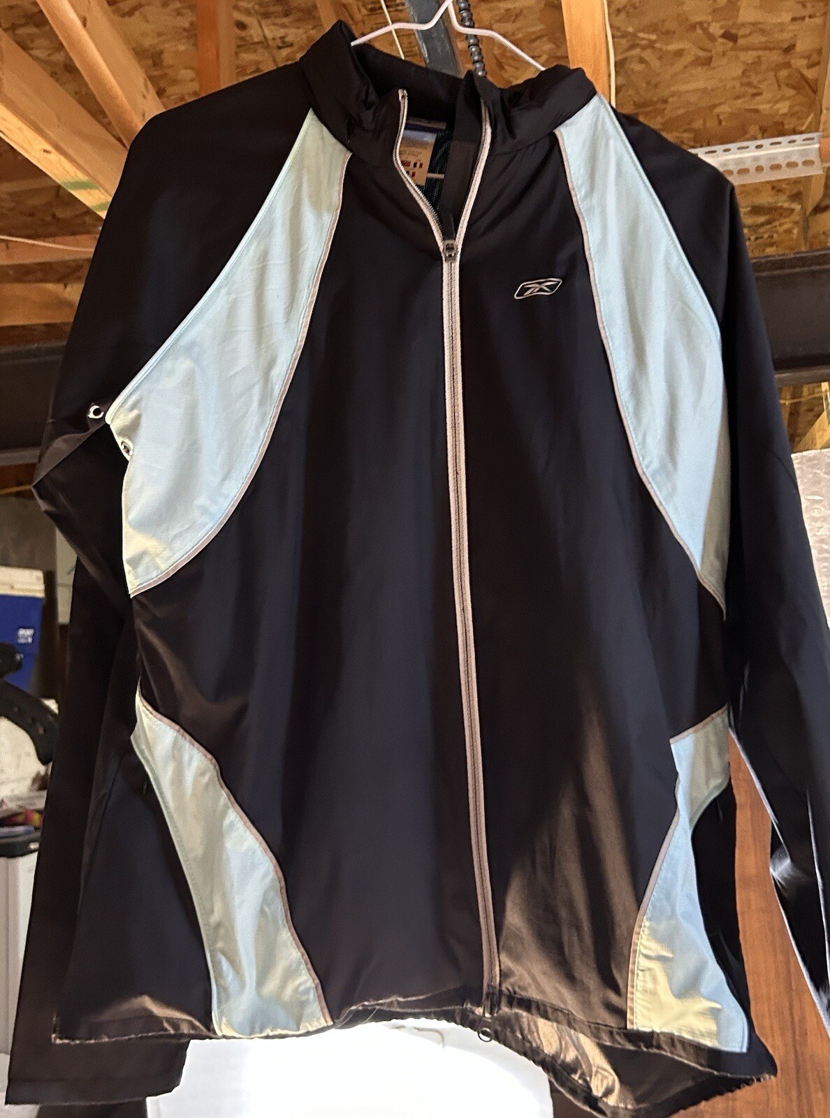 🚨Reebok Full Zip Mesh Lined Athletic Track Jacket Women Black - Sz L