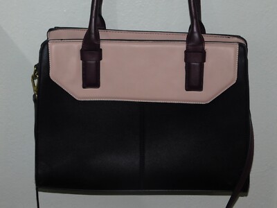 MADISON WEST SATCHEL, SHOULDER CROSSBODY BAG IN BLACK, TAN BURGANDY  COLORS