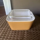 PYREX Refrigerator Dish #501-B Burnt Orange  With Ribbed Lid Vintage