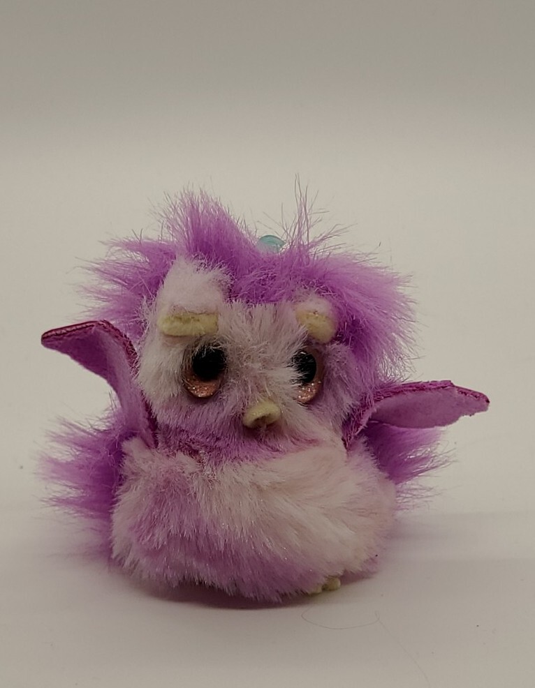 Gecho Loopsynth plastic shell Purple 中古 Spin Master Hatchimals Plush Stuffed Animal Bird Owl Mini Keychain