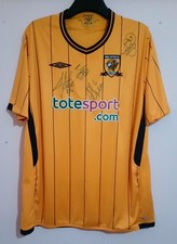 SIGNED HULL CITY FOOTBALL CLUB 2009 HOME SHIRT XL BNWOT AUTOGRAPHS x 4 HCFC TOTE