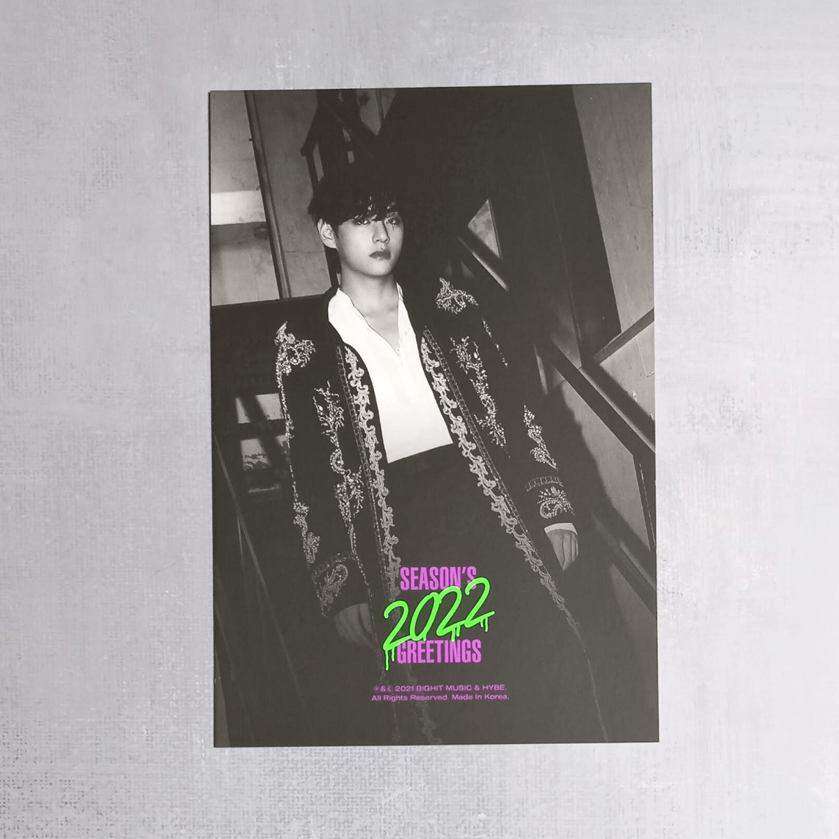 BTS 2022 Season's Greetings Photo Card Postcard ID Photo - V
