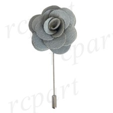 New in box formal Men's Suit chest brooch Gray flower lapel pin wedding fashion
