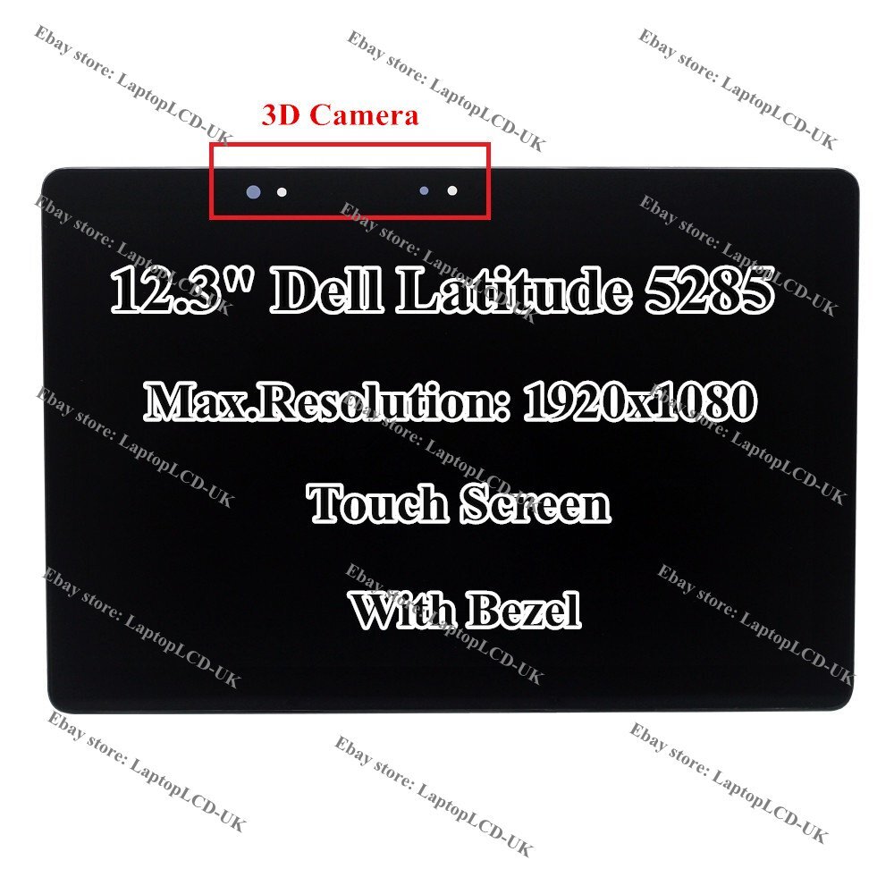 12.3"" For 3D Dell Latitude 5285 LCD LED Display Touch Screen Digitizer Assembly