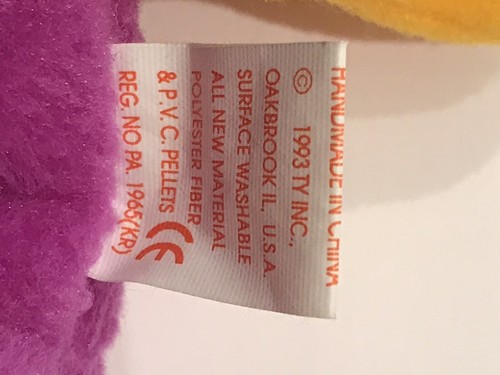 Patti The Platypus Beanie Baby - 1993 - Retirado - MÚLTIPLES ERRORES DE ETIQUETA - Imagen 6 de 8
