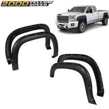 Fit For 2007-2013 Gmc Sierra 1500 Offroad Fender Flares Pocket Rivet Smooth 4pcs