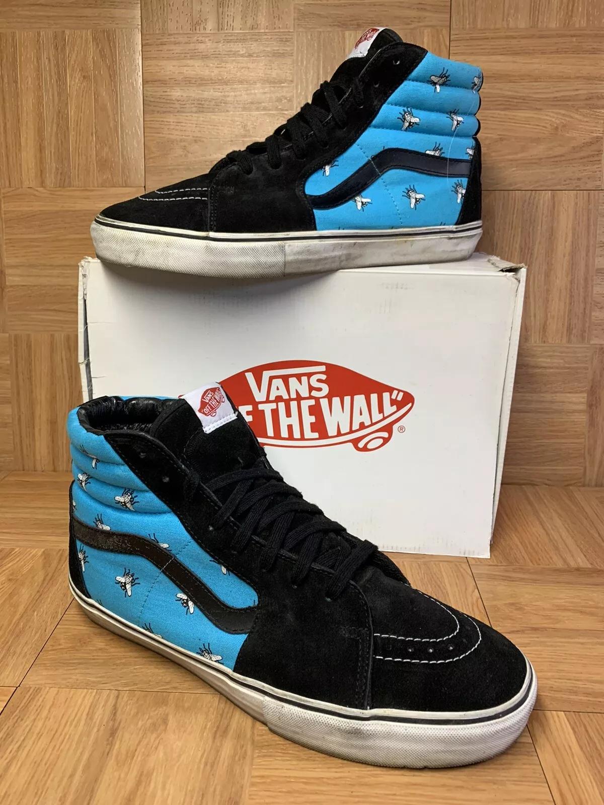 RARE ? VANS x SUPREME FLY SARCELLE NOIRE Sk8 Hi PRO Taille 13 Homme 2011 Skateboard
