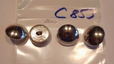Kn&ouml;pfe silbern 25mm glatt leicht gew&ouml;lbt 1 Paar neu (c853)