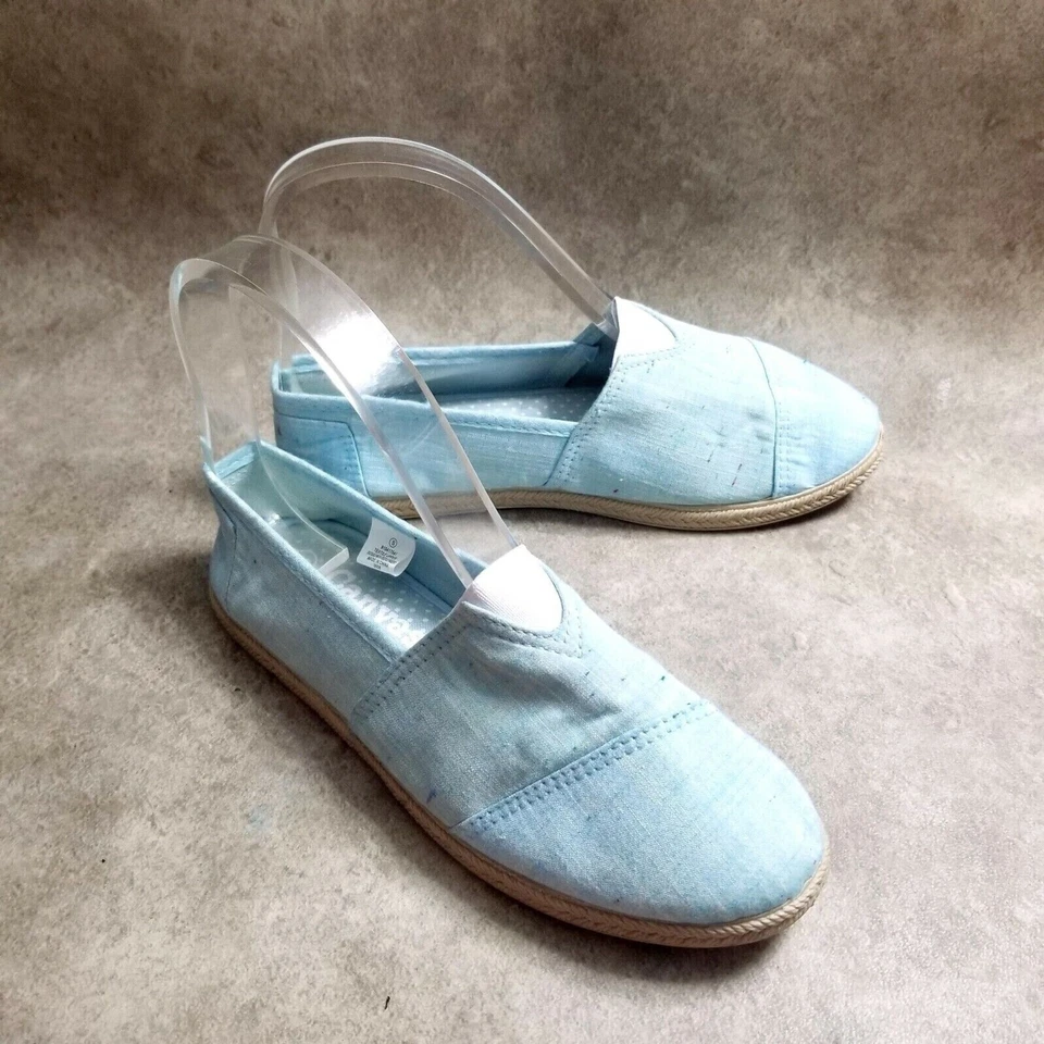 Mocasines planos de lona casual para mujer de 810417541 talla 6 en azul Foto 4 de 4