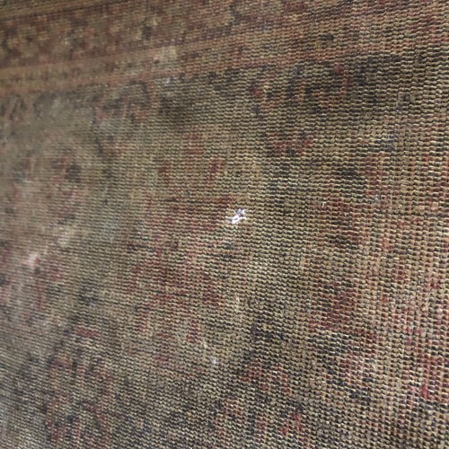 Vintage silk weave country house interior Kashmir 42” X 27” Boho Antique - Picture 10 of 12