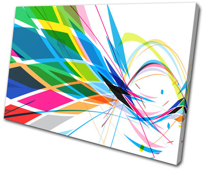 Illustration Abstract Pattern SINGLE CANVAS WALL ART Picture Print VA