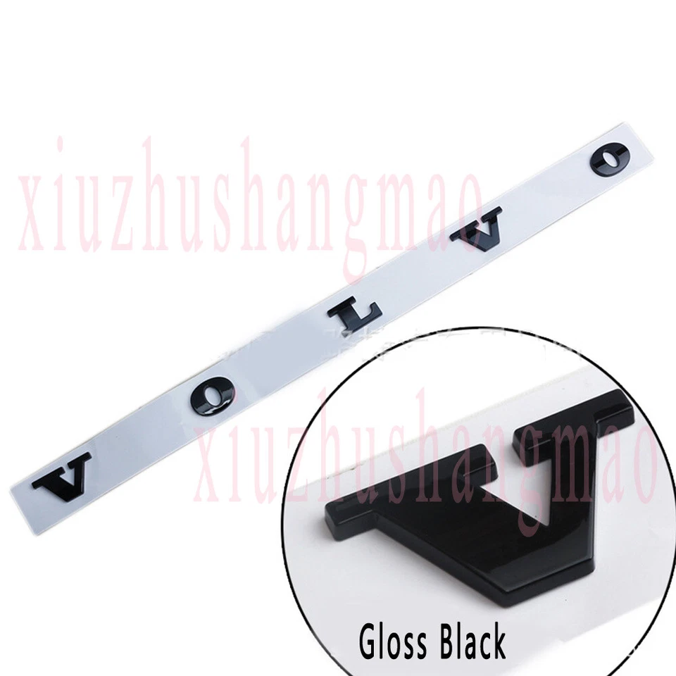 For Volvo XC90 T6 Rear Trunk Lid Letter Badge Nameplate Emblem Gloss Black - 3P - Изображение 2 из 4