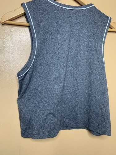 Canotta donna grande set 2 pezzi corta collo scoop grigio senza maniche elastico in vita - Foto 18 di 19